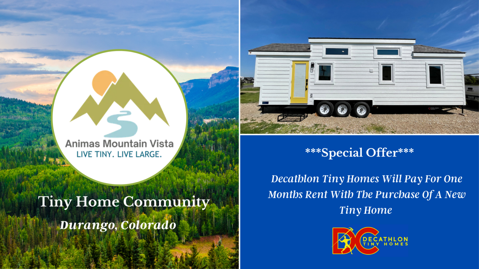 Animas Mountain Vista Tiny Homes Durango, Colorado - Decathlon Tiny Homes